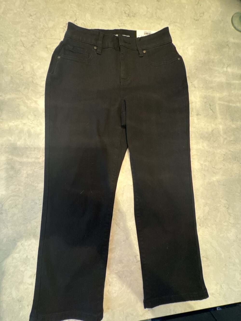 Style & Co Curvy Capri Black Denim Jeans Size 4P
